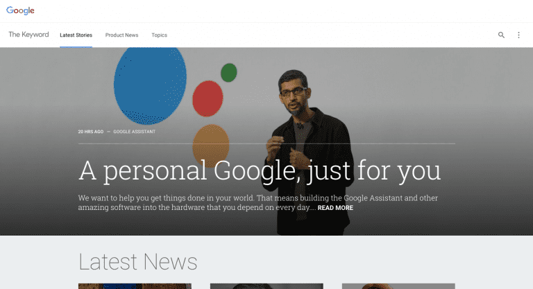 Google Launches Corporate Blog ‘The Keyword’ on .Google Domain