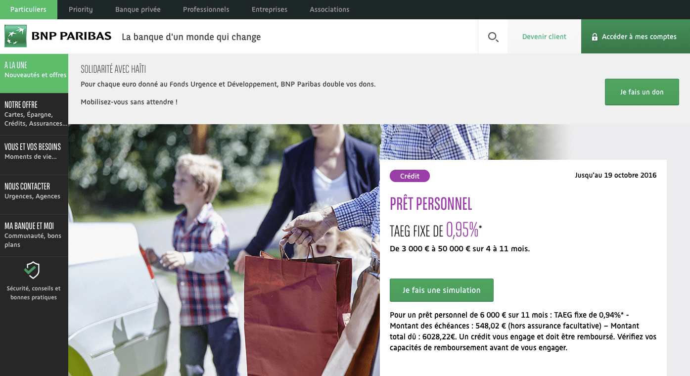 Brand TLD Screenshot mabanque dot bnpparibas