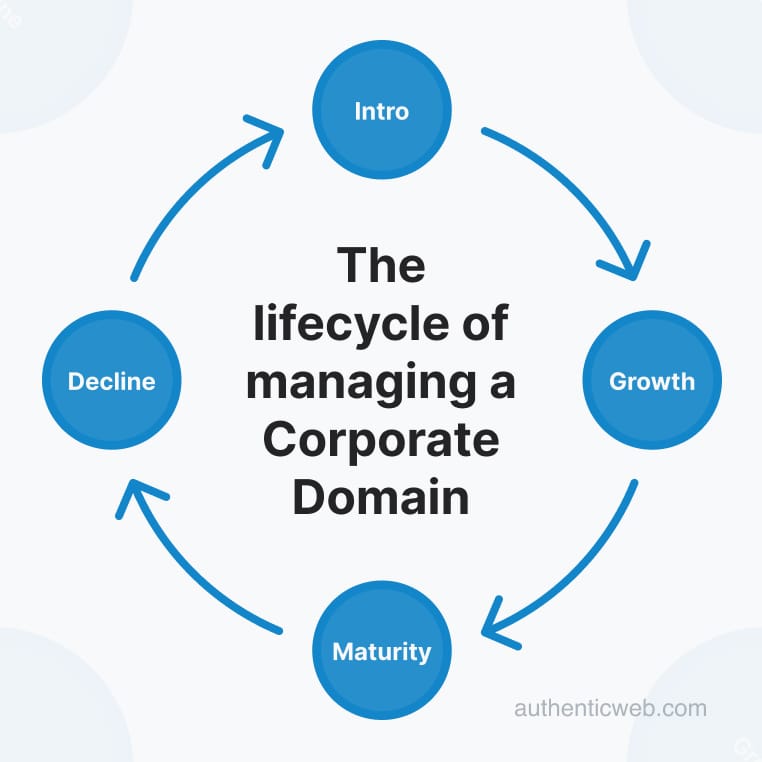 The lifecycle of managing a corporate domain