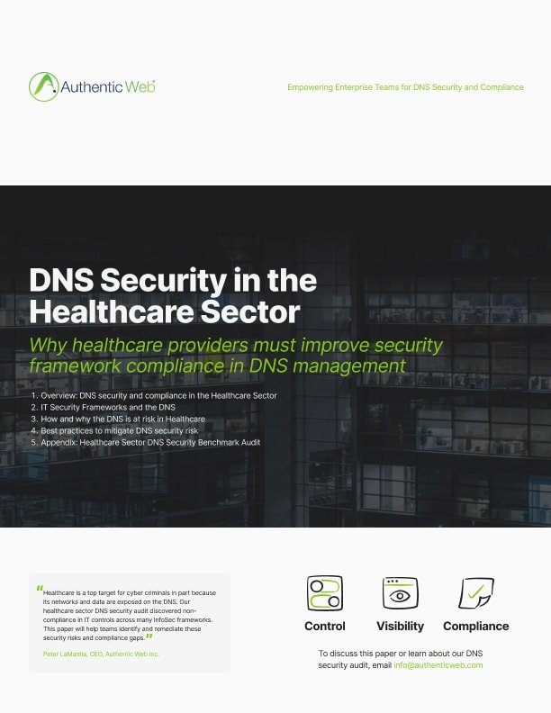 DNS Security in the Healthcare Sector